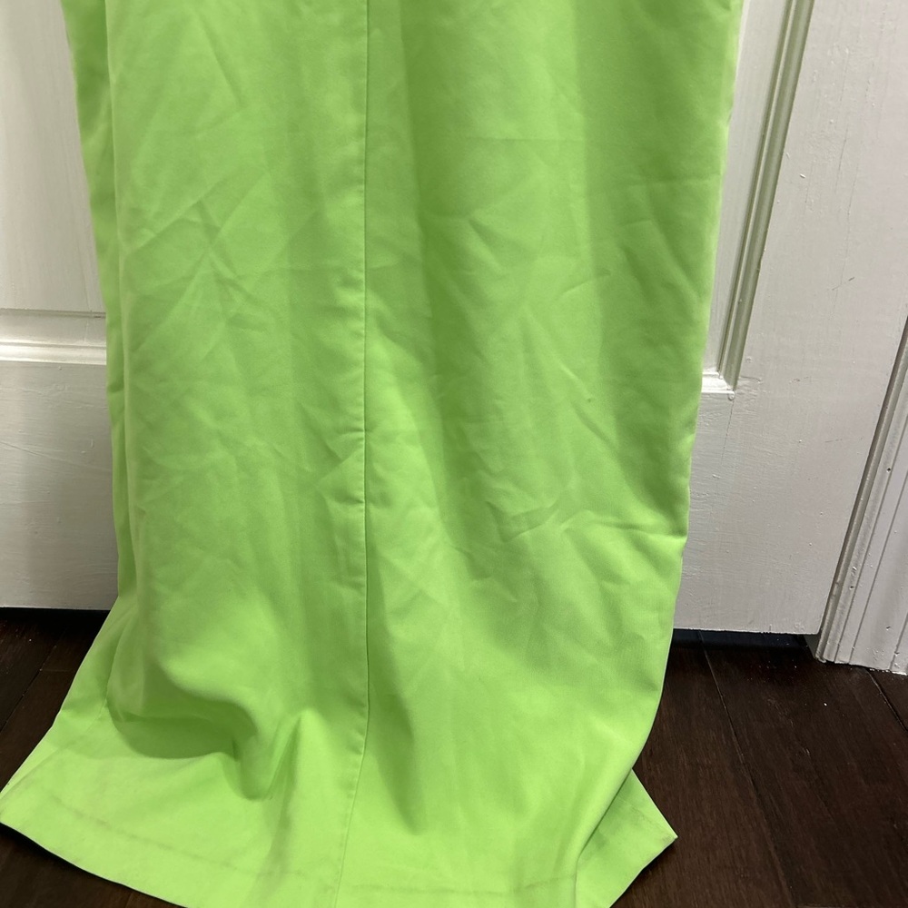 Strapless Ruffle Green Dress - Picture 7 of 9